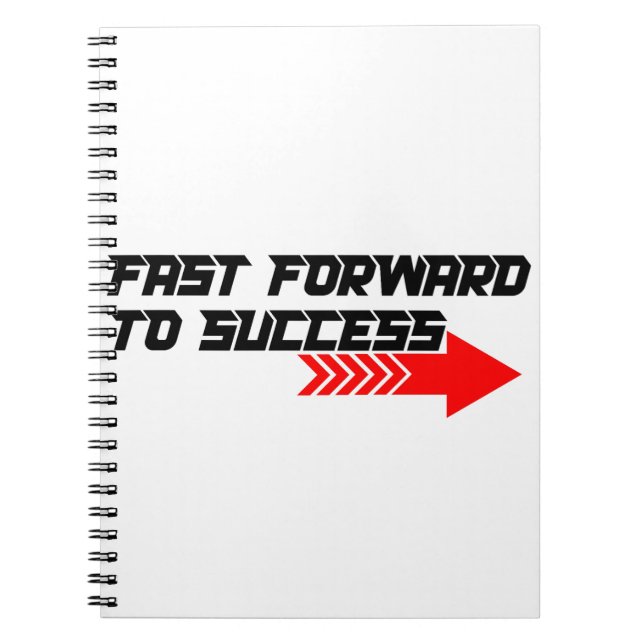 Carnet Fast Forward – Bold Red Motivation Quote Design (Devant)