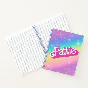 Carnet Fattie Plus Size Rainbow Retro 90's Nostalgie rose