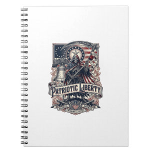 Carnet Faucheuse de Liberté Patriotique Squelette de Patr