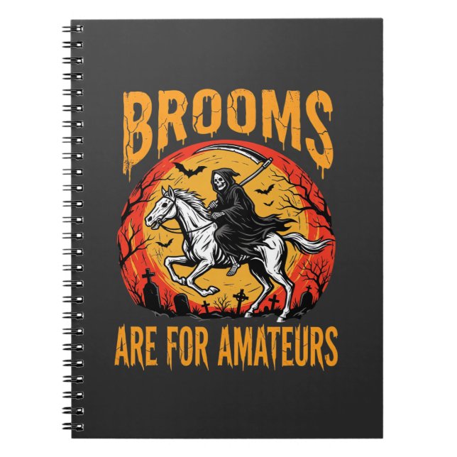 Carnet Faucheuse d'Halloween Les Balais de Cheval sont po (Devant)