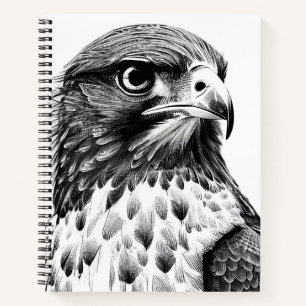 Carnet Faucon Oiseau nature sauvage Illustration animale 