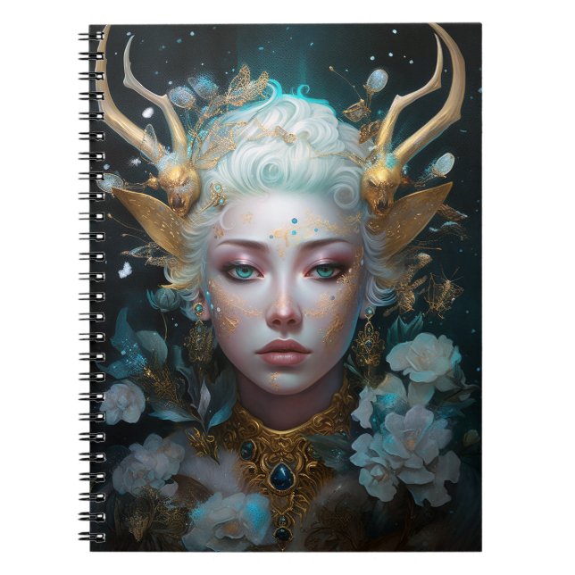 Carnet Faun Elf Femme Imaginaire Art (Devant)
