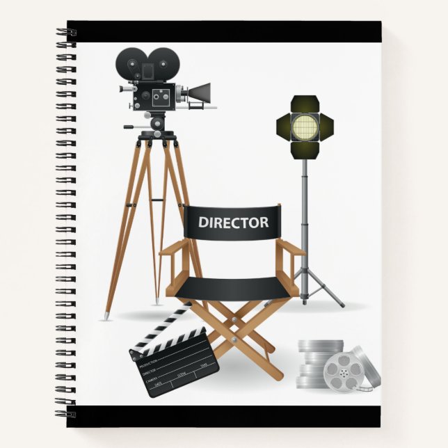Carnet Fauteuil de réalisateur de cinéma et ensemble de c (Devant)