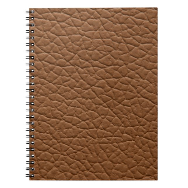 Carnet Faux cuir teintes brun clair texture majeure. abs (Devant)