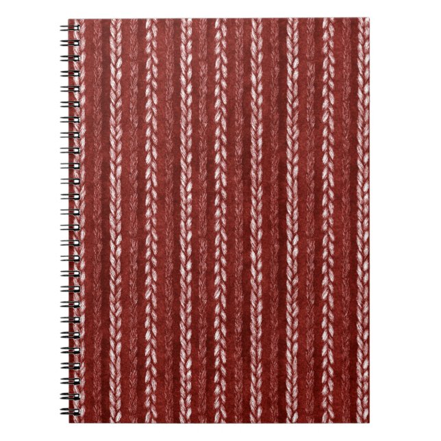 Carnet Faux fils rouges tissés   (Devant)
