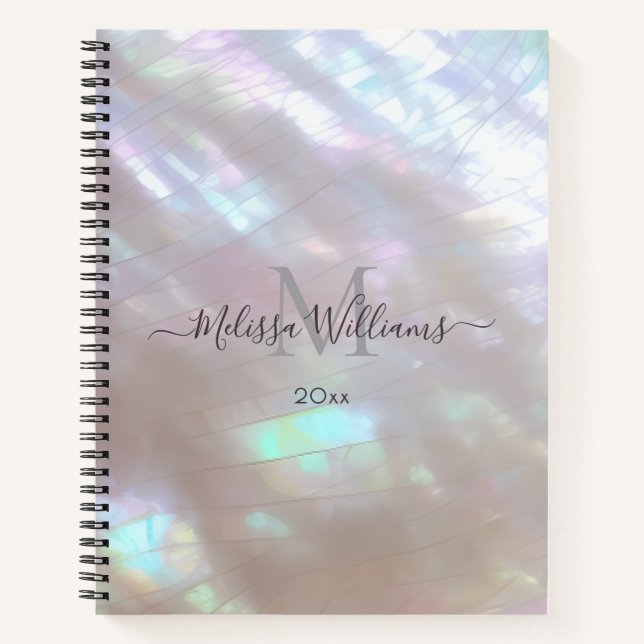 Carnet FAUX holographique iridescent (Devant)