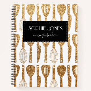 Carnet Faux Parties scintillant Cute Ustensiles de cuisin