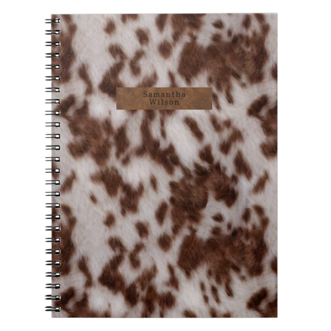 Carnet Faux Poster de animal de fourrure et cuir de vache (Devant)