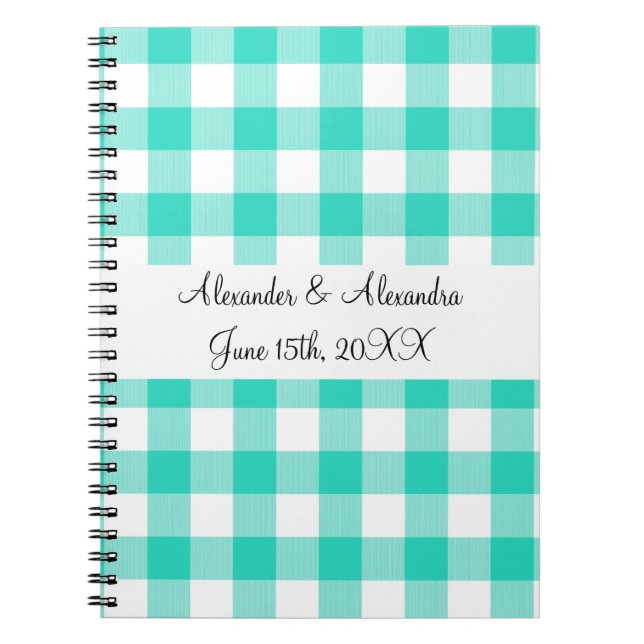 Carnet Faveurs de mariage de motif de guingan de (Devant)