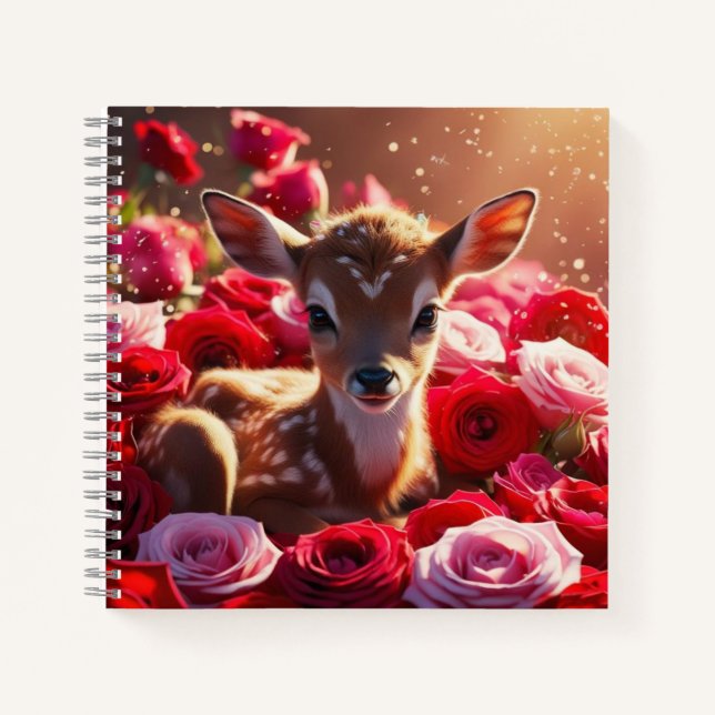 Carnet Fawn & Roses  (Devant)