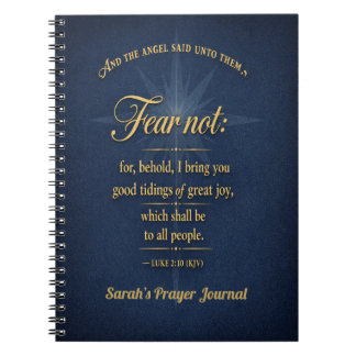 Carnet Fear Not Christmas 2026 Scripture Gold Typography
