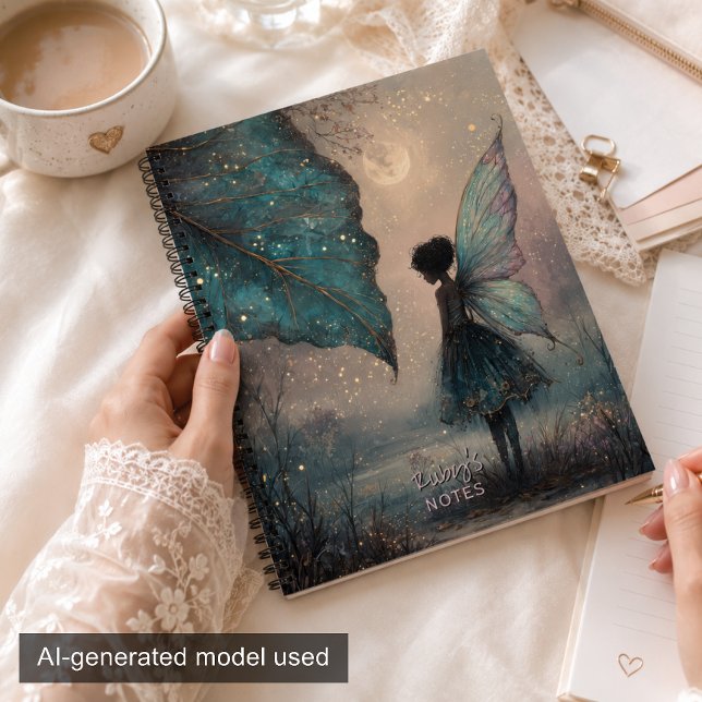 Carnet Fée de feuille enchantée au clair de lune Aquarell (Créateur téléchargé)