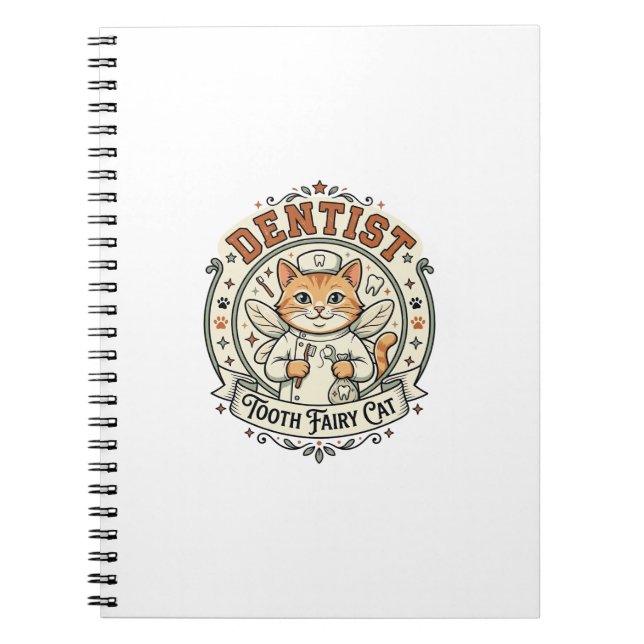 Carnet Fée des dents de dentiste Chat Fée des dents de de (Devant)