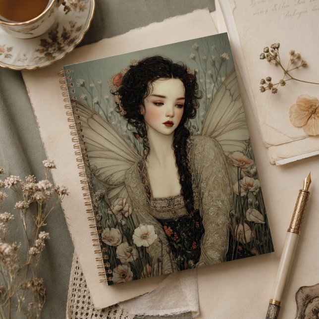 Carnet Fée Éthérée Avec des Ailes dans l'Art du Jardin de (Créateur téléchargé)