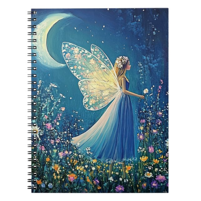 Carnet Fée Magique au Clair de Lune. (Devant)
