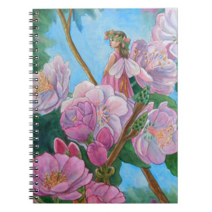 Carnet Fée parmi les fleurs de cerisiers