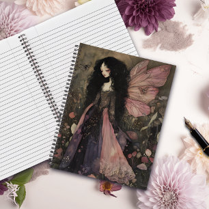 Carnet Fée sombre Whimsical dans le jardin crépusculaire