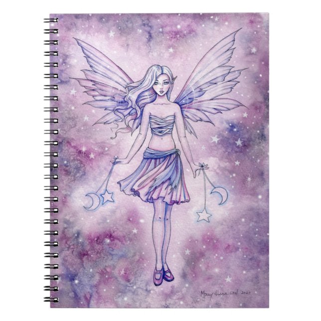 Carnet Fée violette dans l'illustration de fantaisie des  (Devant)
