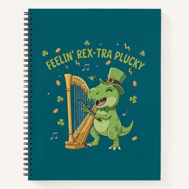 Carnet Feelin' Rex-tra Plucky Funny St. Patrick's Day   (Devant)