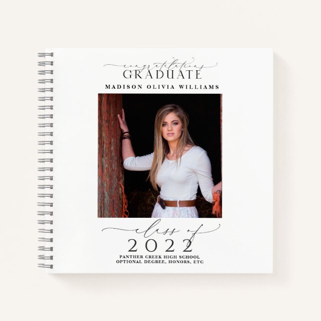 Carnet Félicitations 2 Photo Graduation Keepsaké Guest (Devant)