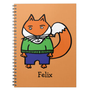 Carnet Felix le renard personnalisé