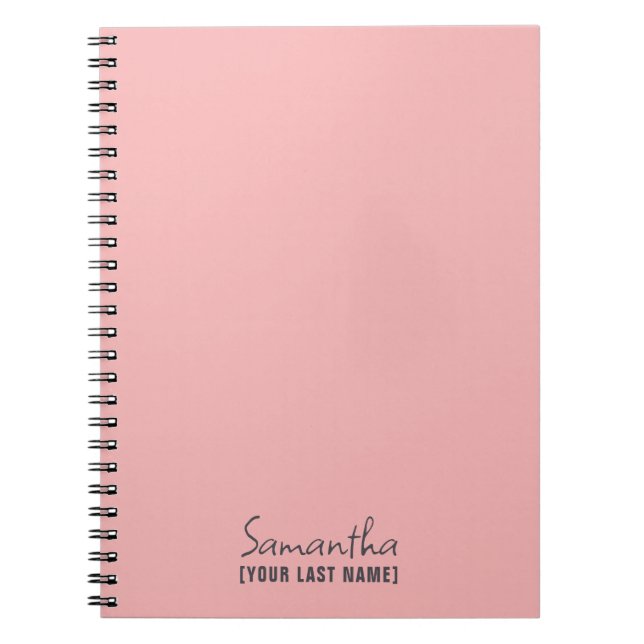 Carnet Féminin Minimaliste | Rose Beige (Devant)