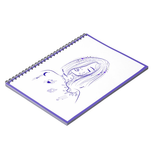 Carnet Féminine Céleste de Rêve  (Côté gauche)
