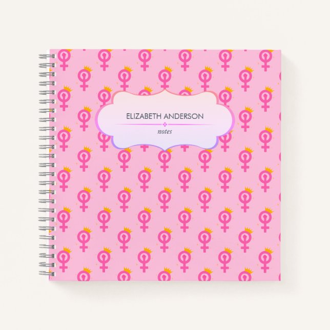 Carnet Féministe Personnalisé Rose (Devant)