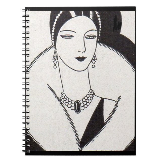 Carnet Femme art déco 1928 (Devant)