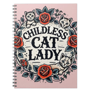 Carnet Femme au chat sans enfant
