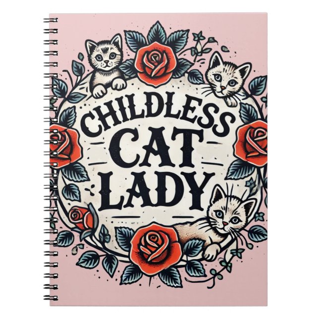 Carnet Femme au chat sans enfant (Devant)