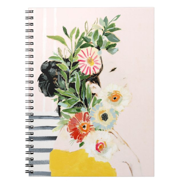 Carnet Femme aux fleurs (Devant)