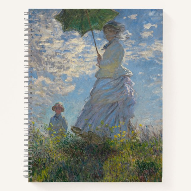 Carnet Femme avec parasol - Madame Monet et son fils (Devant)