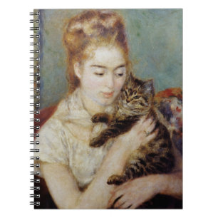Carnet Femme avec un chat par Pierre-Auguste Renoir