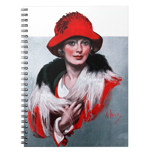 Carnet Femme dans Red Hat (Devant)