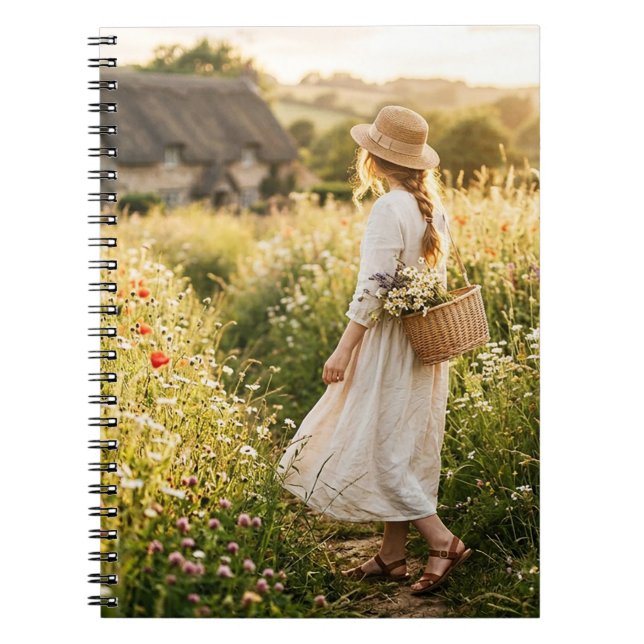 Carnet Femme dans un champ de blé (Devant)