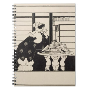 Carnet Femme dans une librairie, conception pour "un