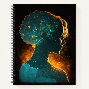 Carnet Femme des Stars Gold & Turquoise Grand Softcover