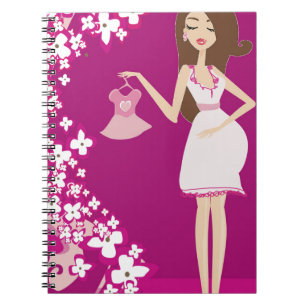 Carnet femme enceinte brunette