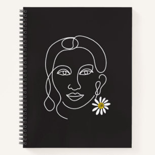 Carnet Femme énigmatique - Art de ligne Design