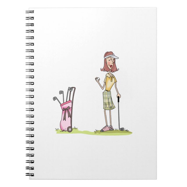 Carnet Femme Golfer (Devant)