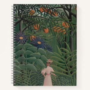 Carnet Femme marchant dans une forêt exotique, Henri Rous