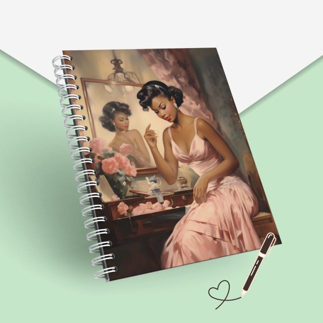 Carnet Femme Mélanisée Vintage Nostalgique (Créateur téléchargé)