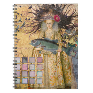 Carnet Femme Poissons Vintage Classique Gothique