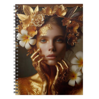 Carnet Femme Préraphaélite Dorée 3