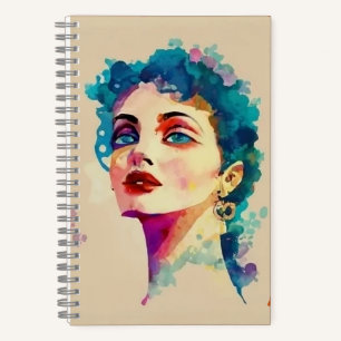 Carnet Femme regardant à travers l'objectif...Carnet Spir