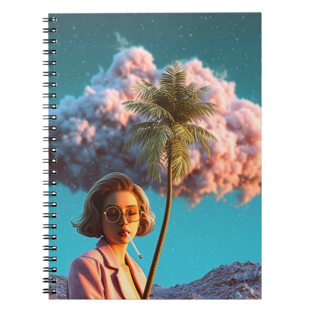 Carnet Femme surréaliste avec palmier (Devant)