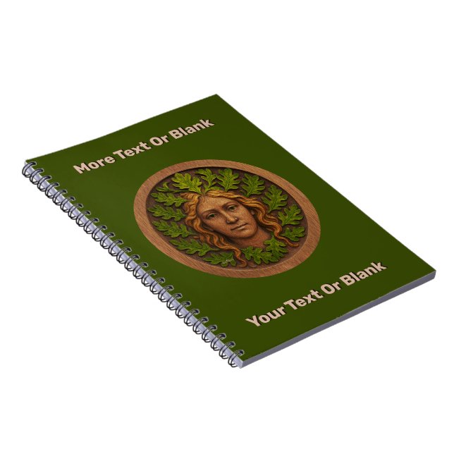 Carnet Femme verte - Bois (Côté Droit)
