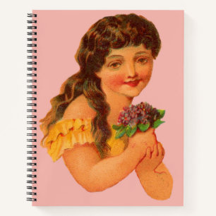 Carnet Femme victorienne tenant des violons