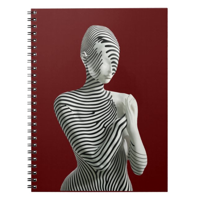 Carnet Femme zébrée (Devant)
